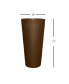 Фото #2 товара Cosmopolitan Tall Round Plastic Planter Espresso 26"