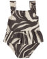Baby 2-Piece Zebra 1-Piece Swimsuit & Cover-Up Set 18M