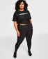 ფოტო #3 პროდუქტის Women's Linear-Logo Full Length Leggings, XS-4X