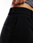 Weekday Emily low waist trousers in black