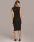 Фото #2 товара Women's Side-Ruched Cap-Sleeve Dress