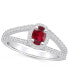 Фото #1 товара Кольцо Macy's Ruby Diamond Halo