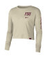 Women's Cream Florida State Seminoles Varsity Letter Long Sleeve Crop Top