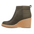 Фото #3 товара TOMS Raven Round Toe Wedge Womens Green Casual Boots 10018986T