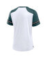 ფოტო #2 პროდუქტის Women's White/Midnight Green Philadelphia Eagles Foiled Primary Lace-Up T-Shirt