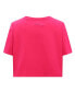 Фото #2 товара Women's Pink Chicago Cubs Triple Pink Boxy Cropped T-shirt
