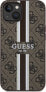 Guess Guess GUHMP15SP4RPSW iPhone 15 / 14 / 13 6.1" brązowy/brown hardcase 4G Printed Stripes MagSafe