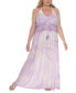 Plus Size Tie-Dye Crochet-Bodice Maxi Dress