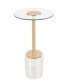 Фото #1 товара 16" x 16" x 22" Acrylic Elevated Base and Gold-Tone Stand Accent Table
