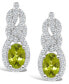 Topaz (3/4 ct. t.w.) Halo Drop Earrings in Sterling Silver