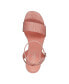 Фото #4 товара Women's Sadel Block Heel Ankle Strap Dress Sandals