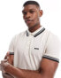 Фото #1 товара BOSS GREEN paddy tipped polo shirt in light beige