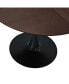 42.13" Modern Round Dining Table, Four Patchwork Tabletops With Brown Oak
