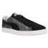Фото #2 товара Puma Suede Crepe Embroidery Lace Up Mens Black Sneakers Casual Shoes 384896-01