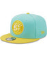 Фото #1 товара Men's Turquoise, Yellow Brooklyn Nets Color Pack 9Fifty Snapback Hat