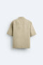 Фото #7 товара Рубашка из рельефной ткани с карманами ZARA