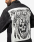 Фото #3 товара Men's Graphic Rhinestone Denim Jacket