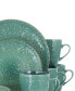 Reactive Glaze Mozaic 16 Piece Luxurious Stoneware Dinnerware Set, Service for 4