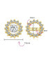 Фото #4 товара Cubic Zirconia CZ Halo Earrings Jacket For Studs For Women Gold Plated Sterling Silver (Earrings Not Included)