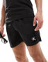 Фото #1 товара Calvin Klein monogram nylon medium drawstring swim short in black