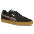 Фото #2 товара Puma Suede Crepe Pattern Lace Up Mens Black Sneakers Casual Shoes 38666902