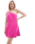 Фото #1 товара French Connection structured one shoulder dress in pink