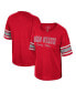 ფოტო #1 პროდუქტის Women's Scarlet Ohio State Buckeyes I'm Gliding Here Rhinestone T-shirt