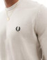 Фото #4 товара Fred Perry classic crew neck jumper in beige