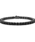 ფოტო #1 პროდუქტის Men's Icon Black-Tone Sterling Silver Tennis Bracelet