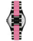 Women's Analog Black Alloy with Pink Silicone Center Link Bracelet Watch, 40mm