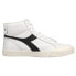 Фото #1 товара Diadora Melody Mid Leather Dirty High Top Mens Black, White Sneakers Casual Sho