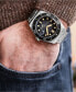 ფოტო #2 პროდუქტის Men's Croft Automatic Silver-Tone Stainless Steel Solid Bracelet Watch 43mm
