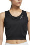 Фото #4 товара Майка Nike Dri-FIT Race укороченная черная для женщин