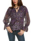 Фото #1 товара Kobi Halperin Bari Printed Eyelet Blouse Women's