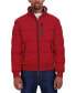 Фото #5 товара Men's Zip-Front Bomber Jacket with Faux Fur Hood