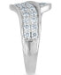 Фото #3 товара Кольцо Macy's Diamond Bypass 1 ct. White Gold