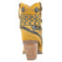 Фото #9 товара Dingo Bandida Paisley Studded Round Toe Cowboy Booties Womens Yellow Casual Boot