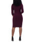 Women's 3/4-Sleeve Ruched Sheath Dress