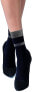 Kurze Damensocken Beatrice 40 Den nero/silver