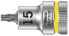 Wera 8767 B HF 05003060001 Esalobo Interno (TX) Inserto a bussola T 15 3/8 (10 mm) - Abtrieb: Innen-Sechsrund (TX)· Antrieb: 3/8" (10 mm)· Größe: T 15· Material: Chrom-Vanadium Stahl· Material-Eigenschaft: matt verchromt· Produkt-Art: Steckschlüsseleinsatz· Pr