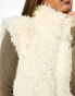 ASOS DESIGN super fluffy gilet in cream