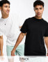 Фото #1 товара Pull&Bear 2 pack regular fit t-shirt in black & white