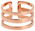 Фото #1 товара Стильное тройное кольцо из стали, покрытой розовым золотом