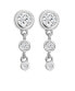 Elegant silver dangle earrings with diamonds Tender DE748