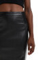 Фото #5 товара Vero Moda high waisted stretch faux leather mini skirt in black