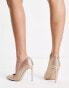 Steve Madden Valorous rhinestoe heeled shoes in blush satin