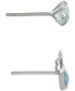 ფოტო #3 პროდუქტის 2-Pc. Set Cubic Zirconia & Simulated Opal Cat Stud Earrings in Sterling Silver, Created for Macy's