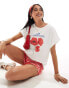 Фото #3 товара Mango flower print t-shirt in white