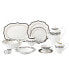 Фото #1 товара Wavy Mix and Match Bone China Service for 8-Fiona, Set of 57