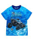 Toddler Boys Pullover Pajama Shirt and Shorts Sleep Set to Grave Digger El Toro Loco Megalodon